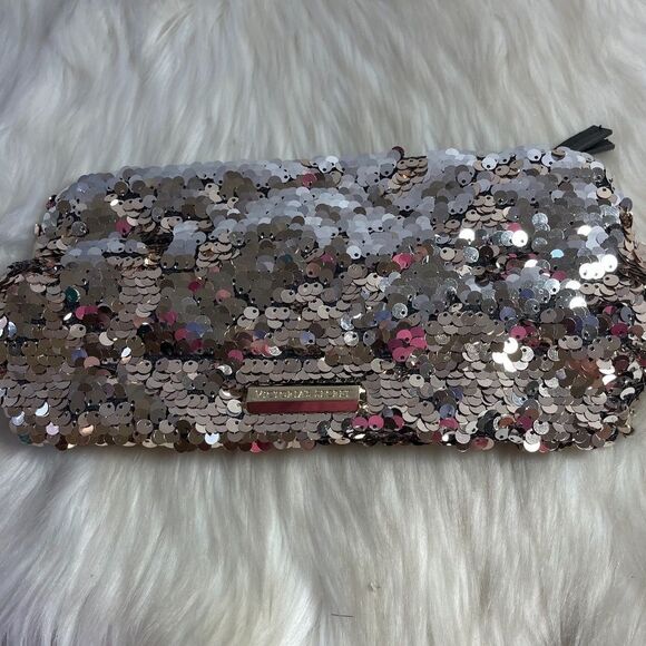 Victoria's Secret Silver Sequin Clutch/Make Up Bag - Picture 1 of 5